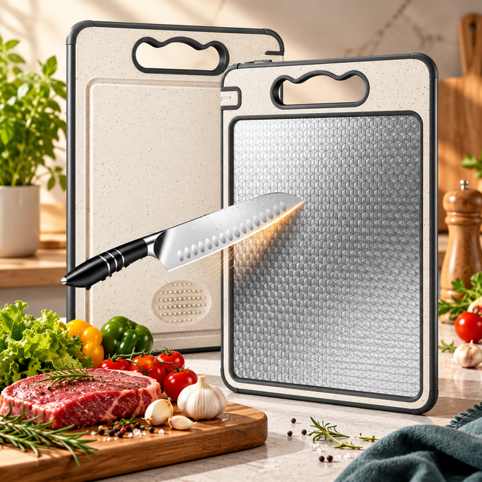 Double-Sided Stainless Steel Cutting Board